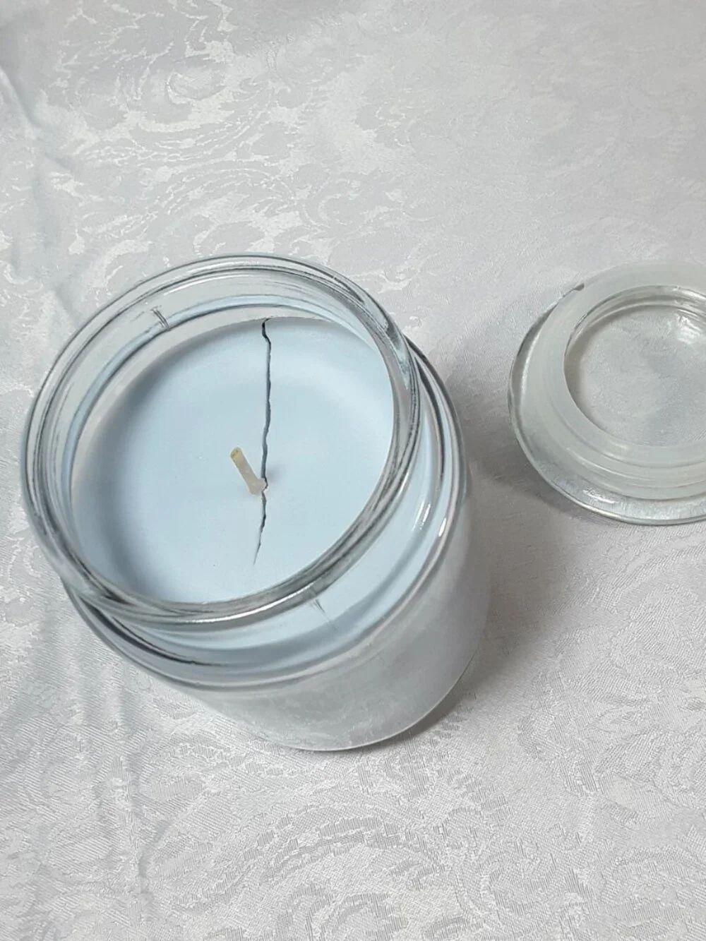Unlit, Limited Edition Peppermint Icicles, Candle-Lite 18 oz Scented Candle, jar